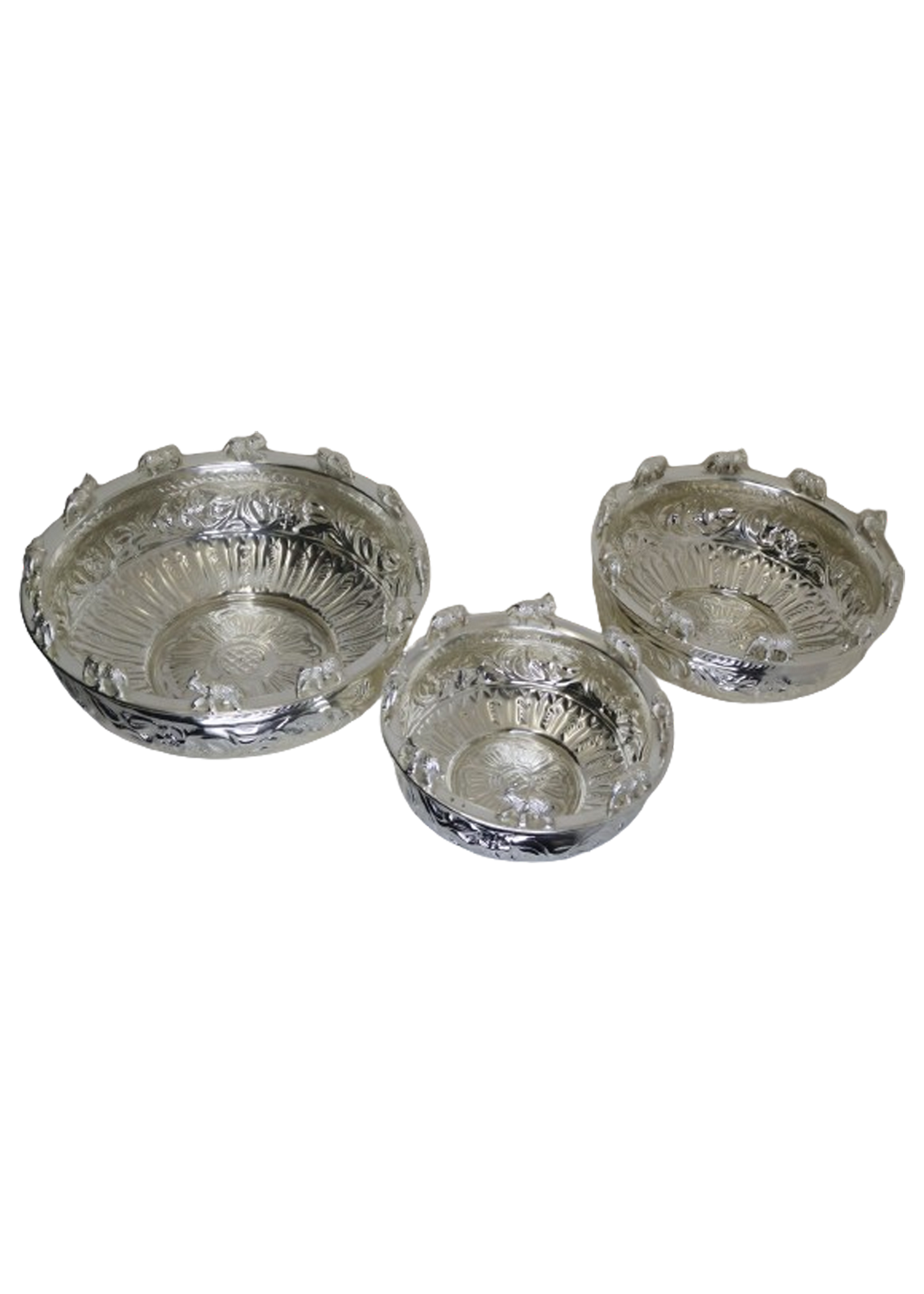 Fancy Metallic Sliver Bowl Set