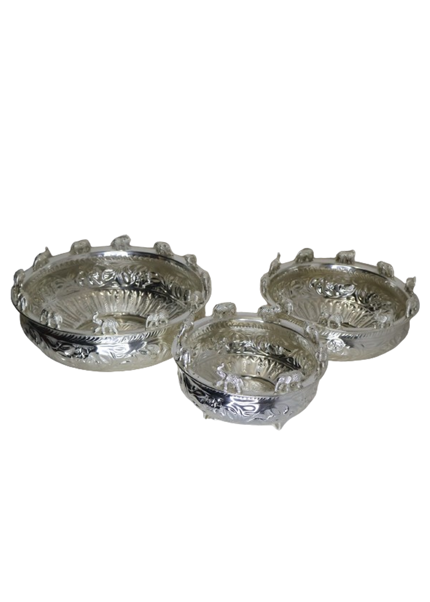 Fancy Metallic Sliver Bowl Set